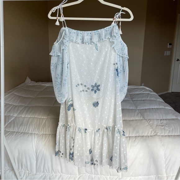 Chloe Floral and Polka Dot Georgette Dress - Picture 10 of 16